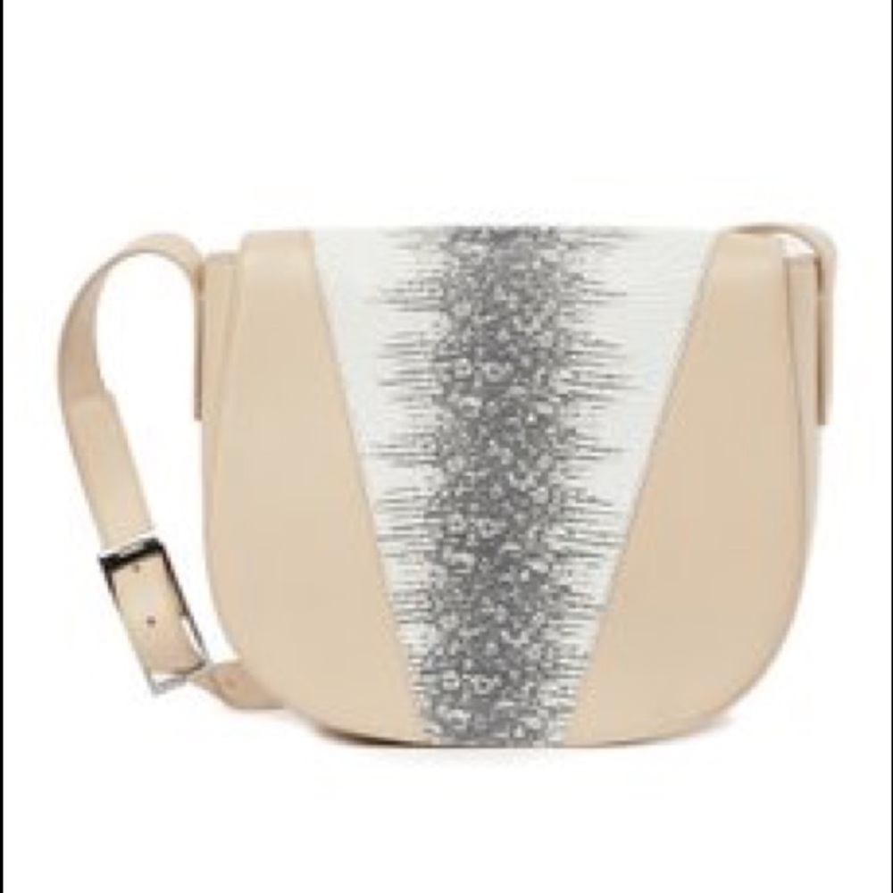 Vince Modern V Lizard Embossed Leather Crossbody - Picture 8 of 8